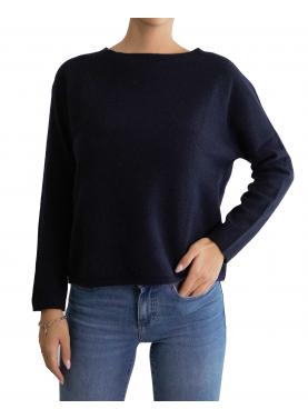 Maglia pura lana a barca  tinta unita 